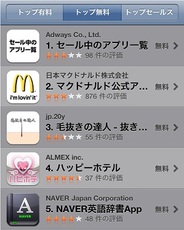 アドウェイズ、『セール中のアプリ一覧』が「AppStore」トップ無料で1位獲得