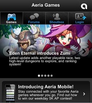アエリア、スマホ向けゲームポータル「Aeria Mobile」のサービス開始