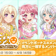 ブシロードとCraft Egg、『ガルパ』で「イベントボーナス対象メンバー&タイプガチャ」を開始
