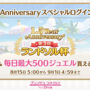 Cygames、『プリンセスコネクト!Re:Dive』で「1.5Year Anniversaryスペシャルログインボーナス 第3回ランドソル杯」を8月15日より開催!