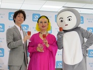 『comm』新キャラクターCM発表会…美輪明宏さんも『comm』と「ぺんぎん人間」を絶賛