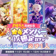 セガとCraft Egg、『プロジェクトセカイ』のユーザー数が250万人を突破! ★4メンバーが必ず1人出現するガチャの開催など