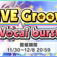バンナム、『デレステ』でイベント「LIVE Groove Vocal burst」を開催中…"総選挙"上位5名が着用できる衣装が報酬に