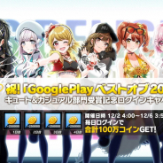 ブシロード、『D4DJ Groovy Mix』Google Playベストオブ2020キュート&カジュアル部門受賞を記念して最大100万コインがもらえるログインキャンペーン!