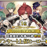 スクエニ、『グリムノーツ Repage』でアンケート上位15位までのヒーローをラインナップする「1000日突破記念アンケートガチャ」を開催!