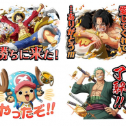 バンナム、『ONE PIECE トレクル』のLINE公式スタンプを発売開始! 記念として「虹の宝石×5」をプレゼント!