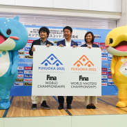 レベルファイブ制作・ネーミング考案の第19回FINA世界水泳選手権2021福岡大会マスコット「シーライ」と「シャーニー」が発表