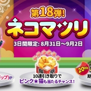 ESTgames、『マイにゃんカフェ』でガチャ第18弾「ネコマツリ」を実施 カフェの売り上げがアップするキャンペーン「フィーバータイム」も開催中