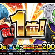 バンナム、『ドラゴンボールZ ドッカンバトル』がApp Store売上ランキング1位を記念し「龍石」30個などプレゼント!