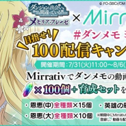 Wright Flyer Studios、『ダンメモ』で「#ダンメモミラティブ 目指せ!100配信キャンペーン」が400超えの配信数を達成! 3000配信達成で追加報酬も