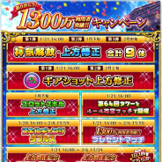 コロプラ、『白猫テニス』が累計利用者数1300万人を突破 記念CPで全9キャラの神気解放・上方修正や、ガチャが16日間1日1回無料など