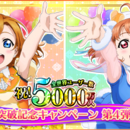 ブシロードとKLab、『ラブライブ!スクフェス』で「祝!全世界ユーザー数5000万人突破記念CP第4弾」を開催!