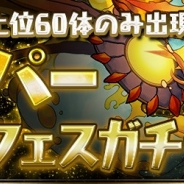 ガンホー、『パズル&ドラゴンズ』で「スーパーゴッドフェスガチャ」を明日12時より開催! アンケート上位60体のみがLV最大で出現