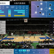 ソフトバンク、バスケットボール大会で5Gのプレサービスを提供 トラッキングした選手の位置やスタッツ情報などを表示
