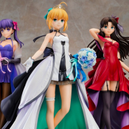 グッスマ、『Fate/stay night』15周年プロジェクトとして武内崇氏デザインのドレスを身に纏った「セイバー」「遠坂凛」「間桐桜」を立体化!