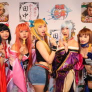 サムザップ、『戦国炎舞 -KIZNA-』×「串カツ田中」発表会を開催! 倉持由香さん、水沢柚乃さん、緒方咲さん、川井優沙さん、藤井えるさんが「戦国炎舞グラドル隊」に変身