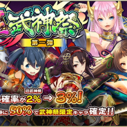 ORATTA、『戦国アスカZERO』で毎月開催の「武神祭」を「超・武神祭」にリニューアル ★6キャラクターの排出確率が常設時もアップ!