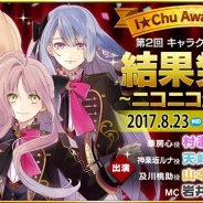 リベル、『アイ★チュウ』で開催した第2回キャラクター総選挙「I★Chu Award ~2017~」の上位入賞者の発表をニコ生で8月23日22時より配信