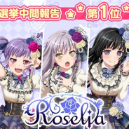 ブシロードとCraft Egg、『ガルパ』で「第3回ガールズバンド総選挙」の中間発表…「Roselia」が1位に
