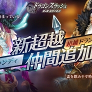 ゲームヴィルジャパン、『ドラゴンスラッシュ』で超越降臨仲間「超越マナランディ」「超越ドランクンファルコン」の追加を含むアップデートを実施