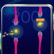 DeNA、新作カジュアルゲーム『フライングデブリーズ』を配信開始。障害物を避けてスターをGETしていく