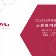 エディア、20年9~11月期は再び営業損失 旧日本テレネットIPライセンス展開やIP創出投資で、ゲーム反動減 電子書籍やドラマCD、グッズ販売は好調