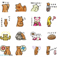 スクエニ、『くまぱら』のLINE スタンプ全40種をクリエイターズスタンプで提供開始