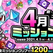 アソビズム、『城とドラゴン』で「4月ミッション(前半)」を開催 最大1200ルビーを獲得できる