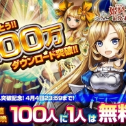 カヤック、『姫騎士と最後の百竜戦争』が100万DL突破!…100人に1人「聖石召喚」が無料になる記念キャンペーンを実施