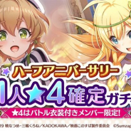 サムザップ、『このファン』で「ハーフアニバーサリー1人★4確定ガチャ」を本日15時より開催 「バトル衣装」付きの★4メンバーが確定で出現!