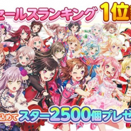 ブシロードとCraft Egg、『ガルパ』でApp Storeの売上ランキング1位獲得を記念して「スター×2500」をプレゼント!