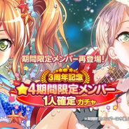 ブシロードとCraft Egg、『ガルパ』で「3周年記念★4期間限定メンバー1人確定ガチャ」を3月21日15時より開催決定!
