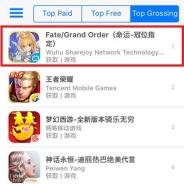 『Fate/Grand Order』が中国AppStore売上ランキングで首位獲得!