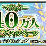 『FGO Arcade』で総マスター数40万人突破を記念した「マスター40万人突破キャンペーン」開催 期間限定「ギルガメッシュピックアップ召喚」も