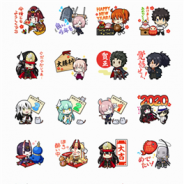 ディライトワークス、『Fate/Grand Order』公式年賀スタンプ第2弾を発売 日本ゆかりのサーヴァントを中心に描きおろしスタンプ40種が登場