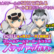 gumi、『ドールズオーダー』で「フレームアームズ・ガールコラボステップアップガチャ」第1弾を開催! ★5ドール2体がピックアップ対象に