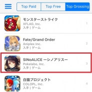 ポケラボとスクエニの新作『SINoALICE』がApp Store売上ランキングで3位に浮上!