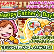 オフィスクリエイト、『クッキングママ おりょうりしましょ!』で6月2日よりレシピ2つとママの衣装がセットになった「ちちのひパック」を販売開始