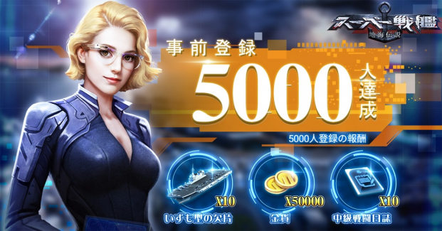 37games 新作シミュレーション スーパー戦艦 地海伝説 の事前登録数が5000人を突破 Social Game Info