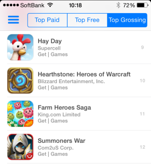 Blizzardのスマホ版 Hearthstone が北米 韓国 台湾の売上ランキングで堂々のtop10入り スマホゲーム大手のsupercellとkingの間にpcゲーム最大手が割って入る Social Game Info