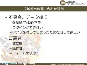 Cedec15 開発 サポートから振り返る 消滅都市 の運営 動作速度upとサポート強化で長く楽しめるゲームに Social Game Info