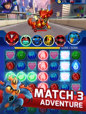 ディズニーとgumi Asia 映画 ベイマックス を題材にしたマッチングパズルゲーム Big Hero 6 Bot Fight の提供開始 Social Game Info