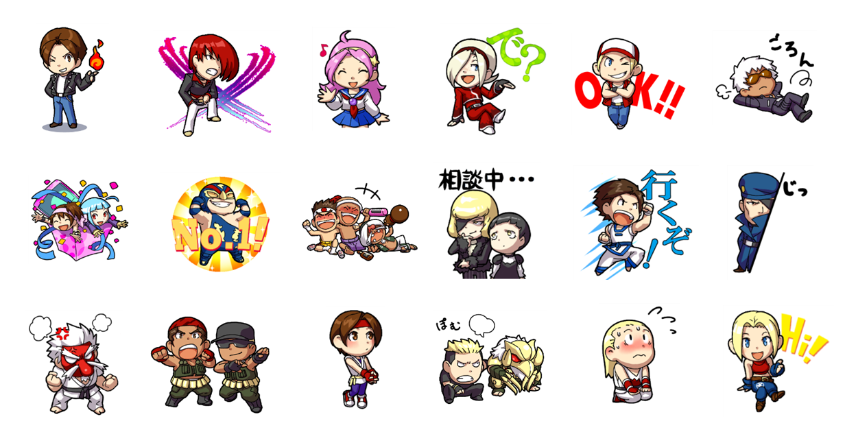 Snkプレイモア 人気格闘ゲーム The King Of Fighters のlineスタンプを配信開始 Social Game Info