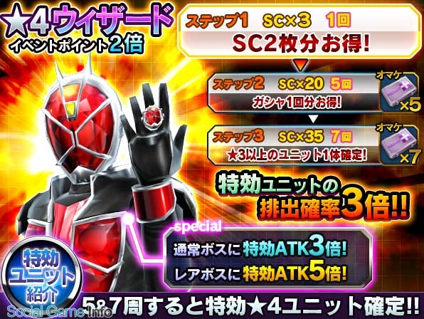 バンダイナムコ 仮面ライダー ストームヒーローズ で 仮面ライダーウィザード を題材にしたイベントを開催中 Social Game Info