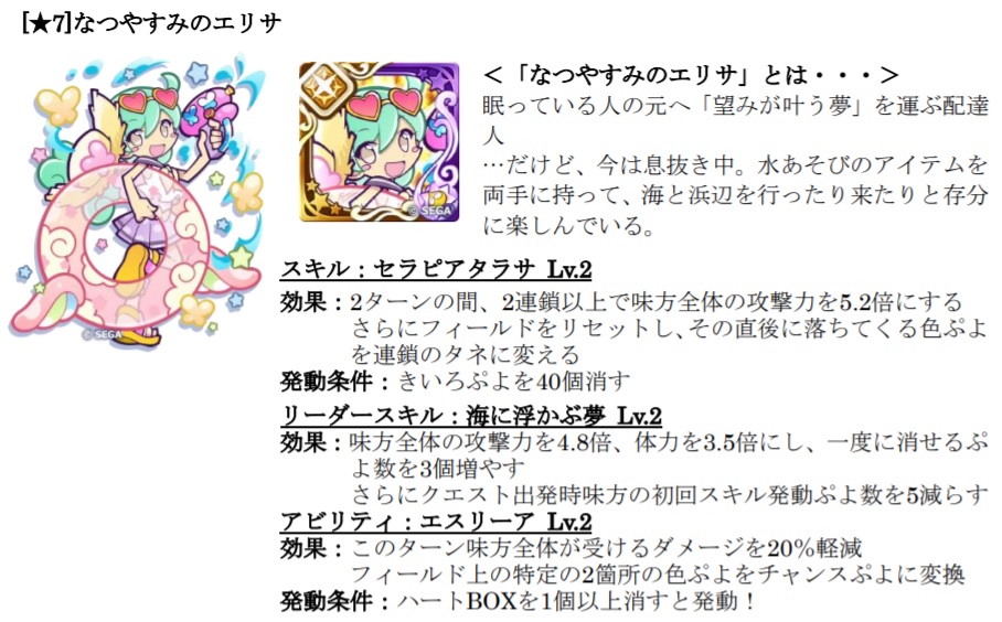 セガ ぷよぷよ クエスト で クロスアビリティ を持ったキャラ なつやすみのエリサ が登場する ぷよクエサマー クロスアビリティガチャ を開催 Social Game Info セガ ぷよぷよ クエスト で クロスアビリティ を持ったキャラ なつやすみのエリサ が登場する ぷよクエサマー クロスアビリティガチャ を開催 Social Game Info