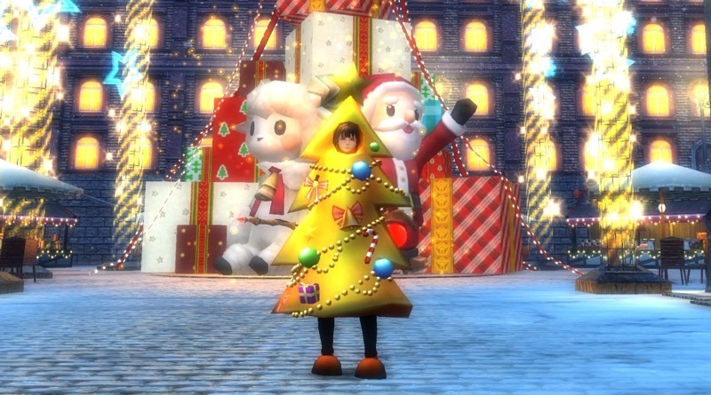 アソビモ アヴァベルオンライン 絆の塔 で2つのイベントを同時開催 金のクリスマスツリー着ぐるみが手に入る Social Game Info