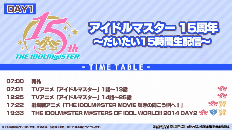 バンナム アイドルマスター 15周年を記念した生番組を配信 公式youtubeチャンネルの開設も決定 Social Game Info