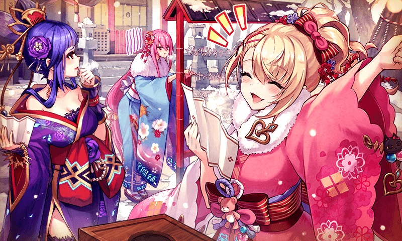 Gumi 誰ガ為のアルケミスト でエマの正月スキン付き限定真理念装が登場 4周年カウントダウンcp実施 Social Game Info