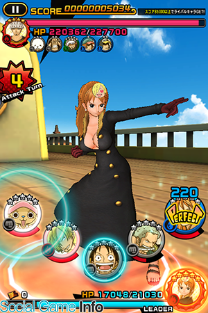 バンダイナムコ One Piece Dance Battle と 海賊無双 3 のコラボとなる ナミ くのいち を公開 Social Game Info