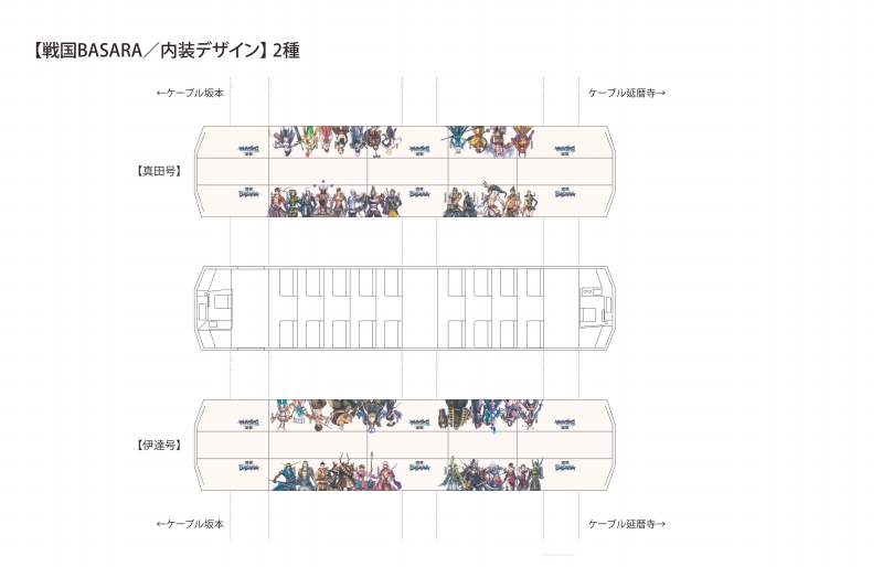 カプコン 戦国basara ラッピング列車を坂本ケーブルで4月3日より運行 特製乗車券も同時発売 Social Game Info